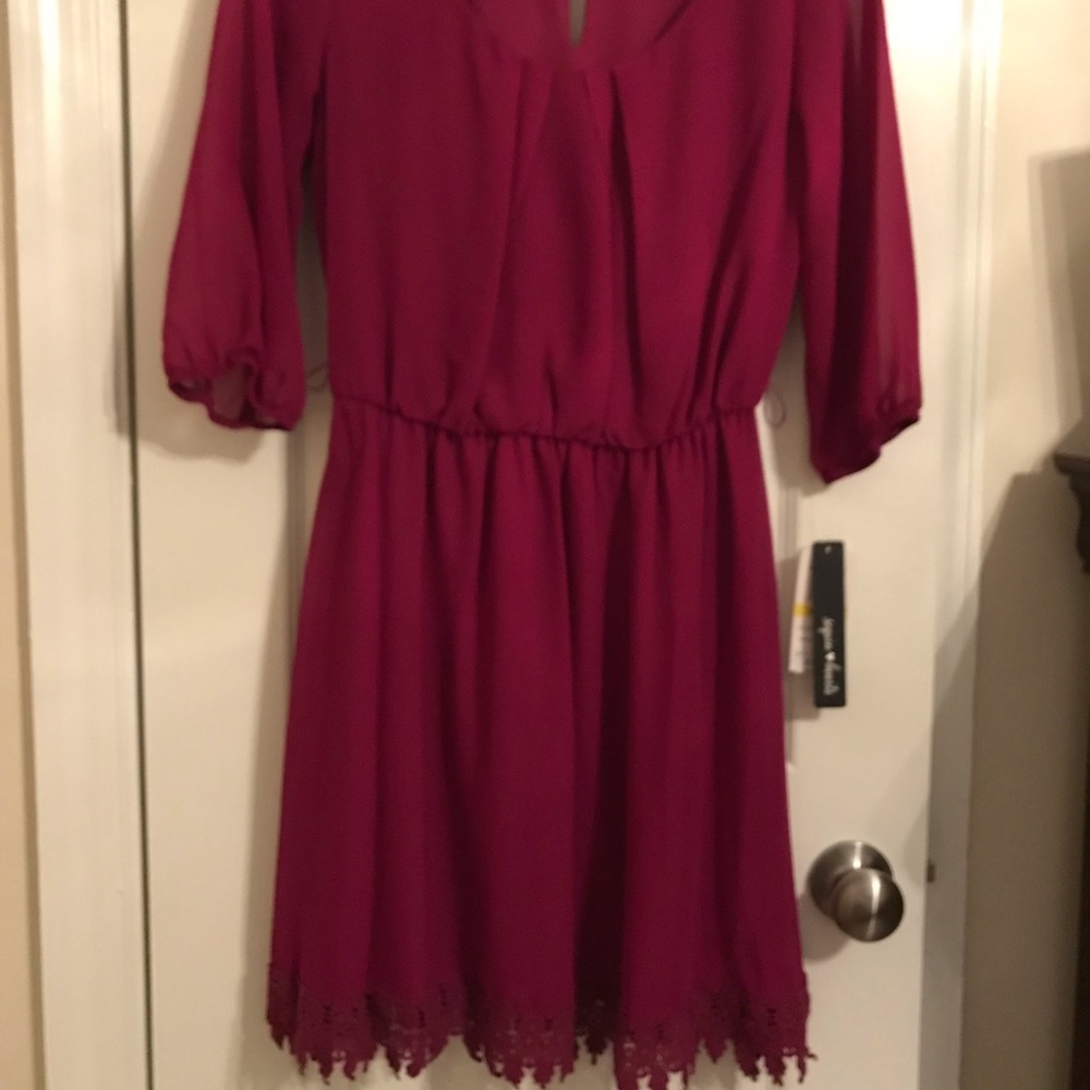 Burgundy dress